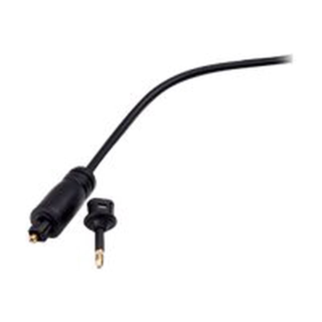 Vanco - Digital audio cable (optical) - TOSLINK male to TOSLINK male - 12 ft - fiber optic - black
