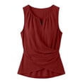 thumbnail image 7 of Omexry Cute Tops Women's Color Buttoned -Linen Sleeveless Top Ladies' Top Ladies' Tank Top, 7 of 7