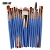 Mnycxen 15Pcs/Set Makeup Brush Set Tools Make-Up Toiletry Kit Wool Make Up Brush Set
