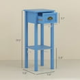 thumbnail image 6 of HOMCOM 2-Tier Side Table with Drawer, Narrow End Table with Bottom Shelf, for Living Room, Light Blue, 6 of 9