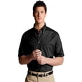thumbnail image 1 of Edwards Men's Button Down Short Sleeve Poplin Shirt, Black, X-Large Tall, 1 of 1