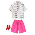 thumbnail image 6 of hoksml Boys Polka Dot Short Sleeve Shirt and Elastic Shorts Set, Back to School Outfit, Breathable 2PCS, Machine Washable Uniform Alt, 6 of 6
