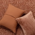 thumbnail image 6 of EVERGRACE Luxury Velvet Quilt Queen Size, Ultra Soft Wave Crushed Velvet Bedding Set, Lightweight Quilted Comforter Set for All Season, Oversized Bedspread Coverlet with 2 Shams, Burnt Orange, 6 of 8