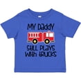 thumbnail image 3 of Inktastic Firefighter Daddy Plays with Trucks Boys or Girls Toddler T-Shirt, 3 of 5
