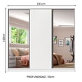 thumbnail image 3 of Ropero Closet Madesa Royale 3 Puertas 2 Espejo Blan, 3 of 7