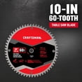 thumbnail image 4 of Hoja de sierra de mesa CRAFTSMAN CMAS21060, 60 dientes, 10 pulgadas, 4 of 9