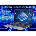 thumbnail image 5 of KURIETIM 14.1 Inch FHD Laptop, Intel Celeron N4020, 8GB RAM 256GB SSD, Windows 11 Pro, 180° Hinge, Business & Student Laptop, 5 of 10