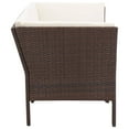 thumbnail image 5 of vidaXL Patio Furniture Set 3 Piece Outdoor Sofa Set with Footrest Poly Rattan, 5 of 12