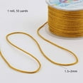 thumbnail image 6 of 55 Yards 1mm Twisted Satin Nylon Cord 3-Ply Goldenrod Twisted Cord Trim String Thread for Crafts and Jewelry Making, 6 of 8