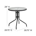 thumbnail image 4 of Bowery Hill 2 Piece Rattan/Glass Round Patio Dining Set in Black, 4 of 11