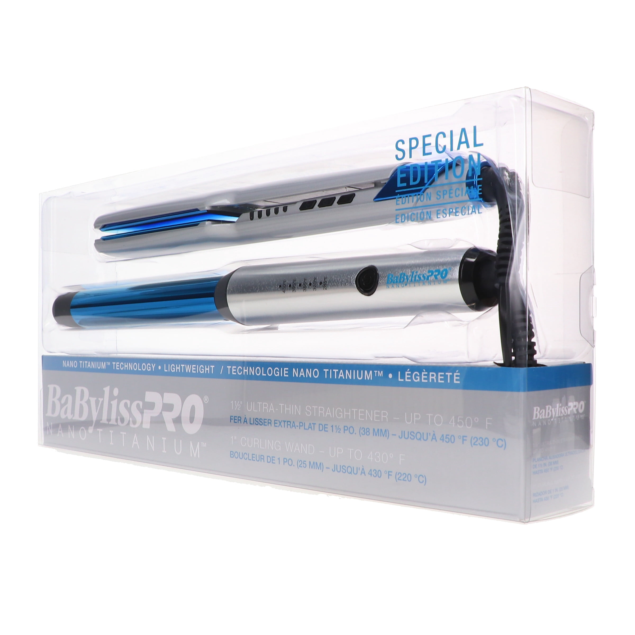 BaBylissPRO Special Edition 1 1/2'' Ultra-Thin Straightener + 1'' Curling Wand