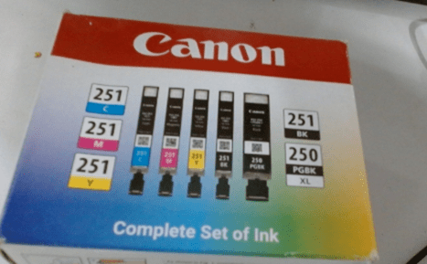 Canon PGI-250XL Black, CLI-251 B/C/M/Y Ink Cartridges, High Yield