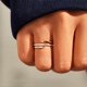thumbnail image 4 of Anillo de plata de ley S925 con doble capa cruzada, moderno anillo de dedo índice simple de tres líneas para mujer, 4 of 6