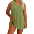 thumbnail image 1 of XiYing Robes Décontractées pour Femmes, Robe Décontractée Ample à Col en V pour Femmes Grande Taille, Manches Courtes Tenue d'Intérieur, Coupe Confortable pour Journées Relax, TG-5TG,, 1 of 6