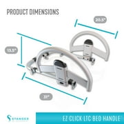 Stander EZ Click Bed Handle, Long-term Care Hospital Bed Rail, Supports 500 lbs, Set of 2