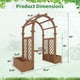 thumbnail image 3 of Yeshouse Pérgola de madera para jardín con jardineras, columpio y pérgola. Enrejado de arco exterior para plantas trepadoras, enredaderas y uvas. Ideal para bodas y fiestas en el patio, 3 of 6