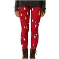 thumbnail image 2 of Gamivast Christmas Leggings for Women Plus Size Printed Tummy Control Workout Yoga Pants Full Length Lounge Pajamas Pants Xmas Costumes Tights Party Holiday Leggings, 2 of 6