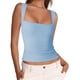 thumbnail image 4 of Camiseta sin mangas AURUZA Cuello Cuadrado para Mujer Azul Claro Talla L, 4 of 7