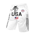 thumbnail image 3 of BUWTTED Pants for Men Usa Flag Print 250Th Anniversary Shorts Lightweight Summer Holiday Beach Drawstring Elastic Waist White Pants XL, 3 of 3