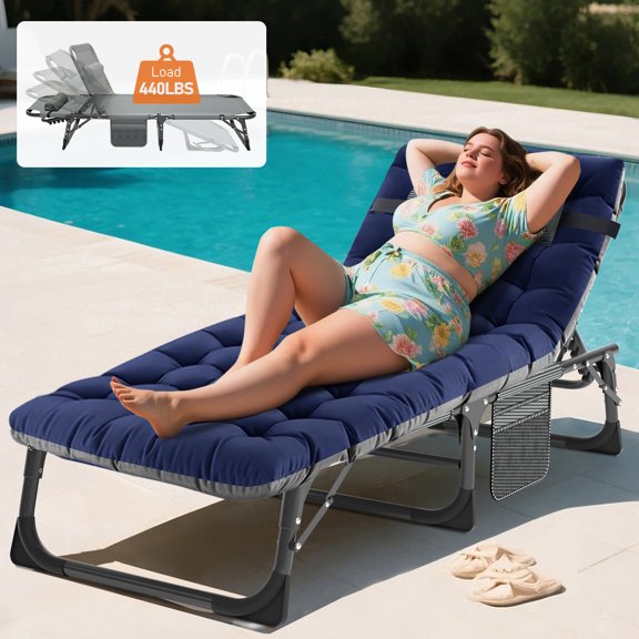 BNDFTF Adults Folding Sleeping Cot Guest Bed Heavy Duty Portable Cots Camping with Mat