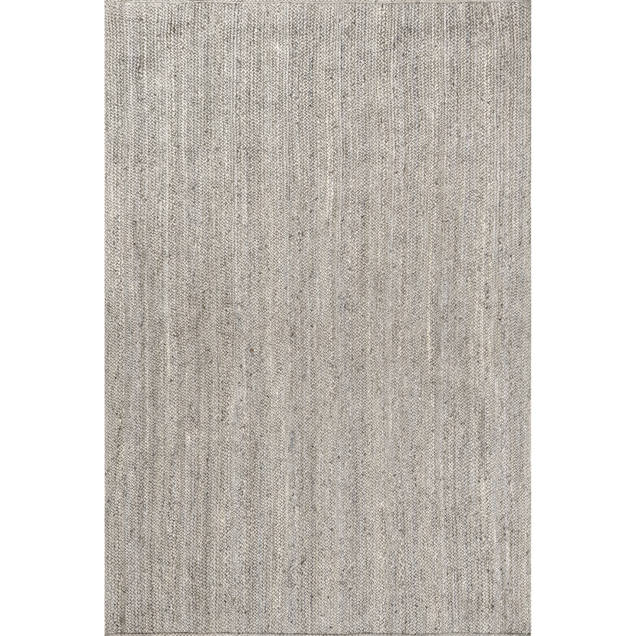 nuLOOM Rigo Hand Woven Farmhouse Jute Area Rug, 8' 6" x 11' 6", Grey