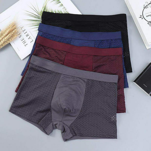 4pcs/Set Men's Panties Men Underwear Boxershorts Wholesale Men Boxer Men  Interior Breathable Bamboo Hole Large Size - Walmart.com