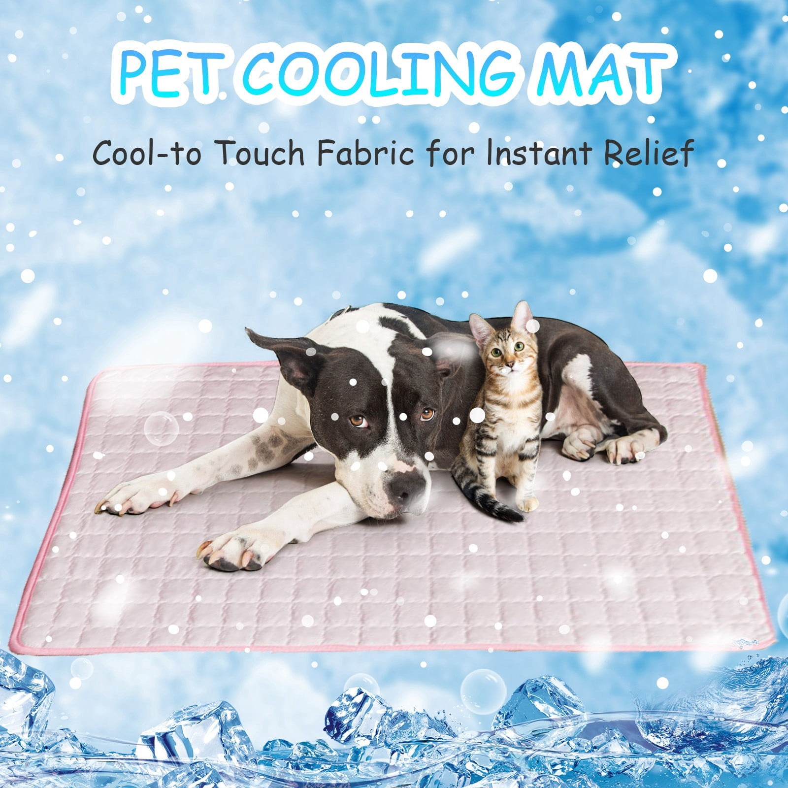 Pet Cooling Mat, Cooling Mat for Dogs, Extra Large 43 X 31 Inch Washable Cooling Pad for Large Dogs, Summer Cold Pet Bed for Home Car Outdoor Travel, 1 Pack