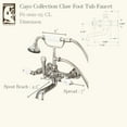 thumbnail image 4 of Water Creation 7" Wall Mount Solid Brass Tub Faucets in Polished Nickel, 4 of 4