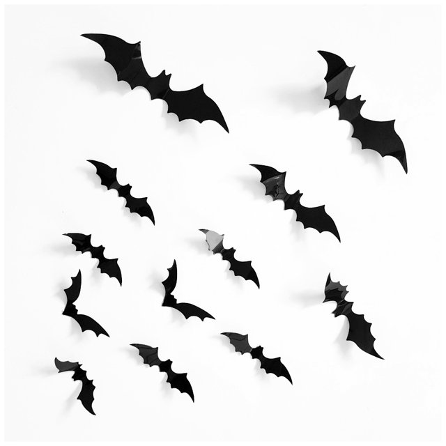 Billuyoard Paquete de 36 pegatinas de pared de Halloween, adornos tridimensionales de PVC, calcomanías de escena, carteles decorativos extraíbles, Kits de decoración para fiestas Billuyoard HA008989-00