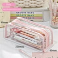 thumbnail image 3 of Ovzne Large Capacity Transparent Multifunctional Stationery Pencil Case - Portable With Handle, Detachable Pen Holder, Ideal For Students Professionals, 3 of 3