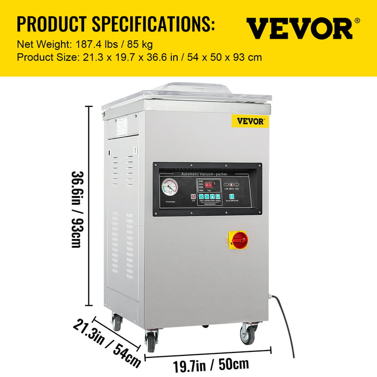 VEVOR Chamber Vacuum Sealer Commercial Vacuum Sealer Machine 1000w  Automatic Vacuum Packing Sealing Sealer Machine