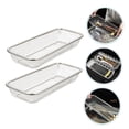 thumbnail image 4 of unbranded 2Pcs Metal Basket For Dishwasher Silver For Dishwasher Cleaning, 4 of 8