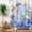 Blue 1, variant on MIZHONA Ocean Coastal Theme Shower Curtain Nautical Beach Coral Fabric Bathroom Curtain 72x72 in