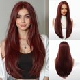 thumbnail image 1 of Yanonmyfd Black Wigs for Women Long Wig with Bangs Natural Straight Wigs Synthetic Hair Heat Resistant Wigs for Daily Party Cosplay Wear, 1 of 38