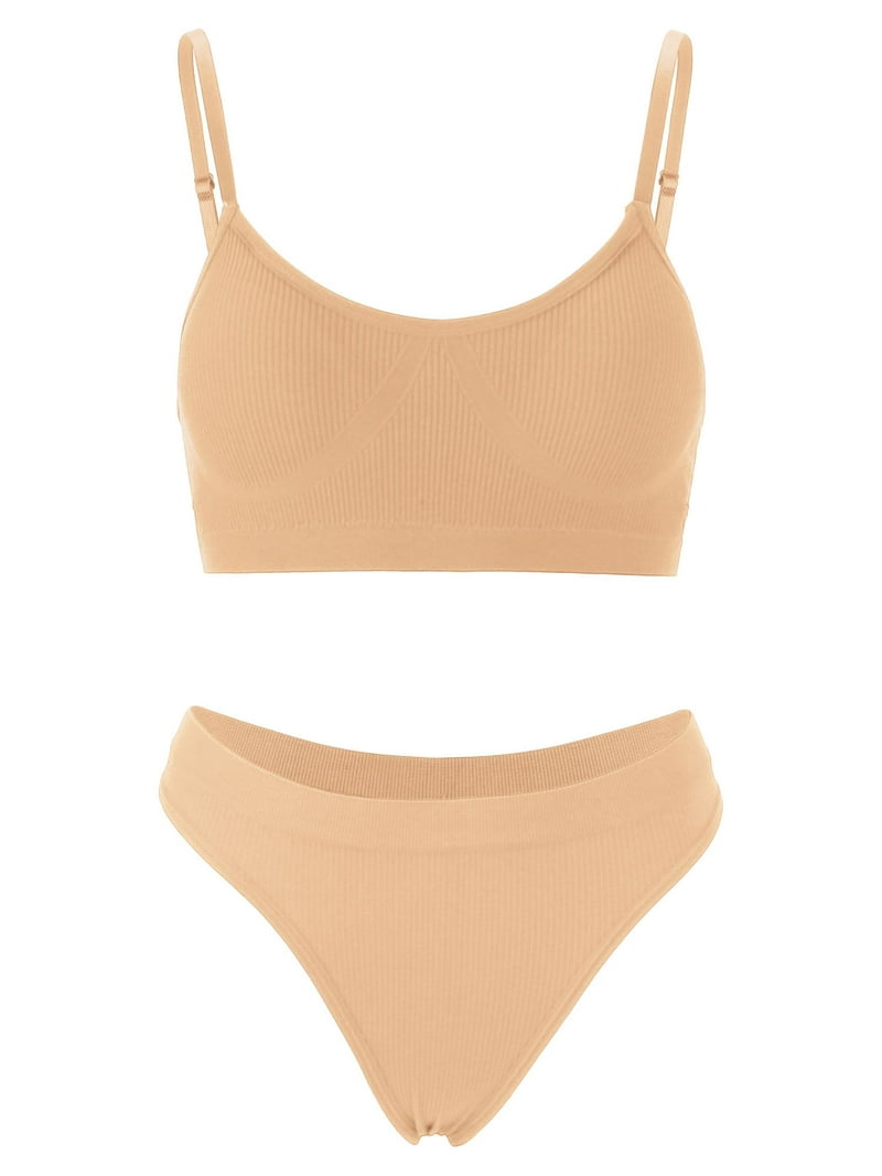 Spencer Women Sexy Lingerie Set 2 Piece Female Push Up Bra and Panty Set  Strappy Bralette Underwear Sleepwear Nightwear "2XL,Skin" - Walmart.com