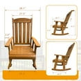 thumbnail image 6 of Innovaze Wooden Patio Rocking Chair with Comfortable Backrest Inclination, High Backrest and Deep Contoured Seat, for Outdoor or Indoor, Teak Tone, 6 of 6