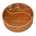 thumbnail image 3 of Panier de Service pour Aliments, Organisateur de Panier Divisé, Rangement Multifonction Tissé à la Main Rond Type S, 3 of 9