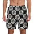 thumbnail image 2 of Goofa White Sunflowers Printed Men's Swim Trunks Board Shorts Quick Dry Mens Swimming Trunks with Compression Liner,Breathable Fit Hawaii Beach Shorts-3X-Large, 2 of 9