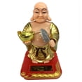 thumbnail image 5 of Cute Laughing Solar Powered Ornament Fortune Lucky Statue, 5 of 10