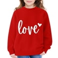 thumbnail image 6 of Otqutp Girls Oversized Sweatshirt Cute Heart Print Sweater Preppy Valentines Day Pullover Teens Long Sleeve Crew Neck Shirts, 6 of 9