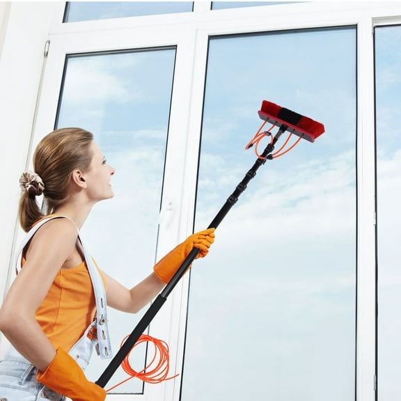 20ft Water Fed Pole Cleaning Brush Tool For Window  Solar Panel Clean Washing