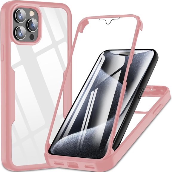 for Phone 15 Pro case Clear Case 360° Full Body Protective Shockproof Anti-Scratch Phone Case Cover for15 Pro case 5G Slilcone TPU Slim Fit Thin for Phone 15 Pro phone case