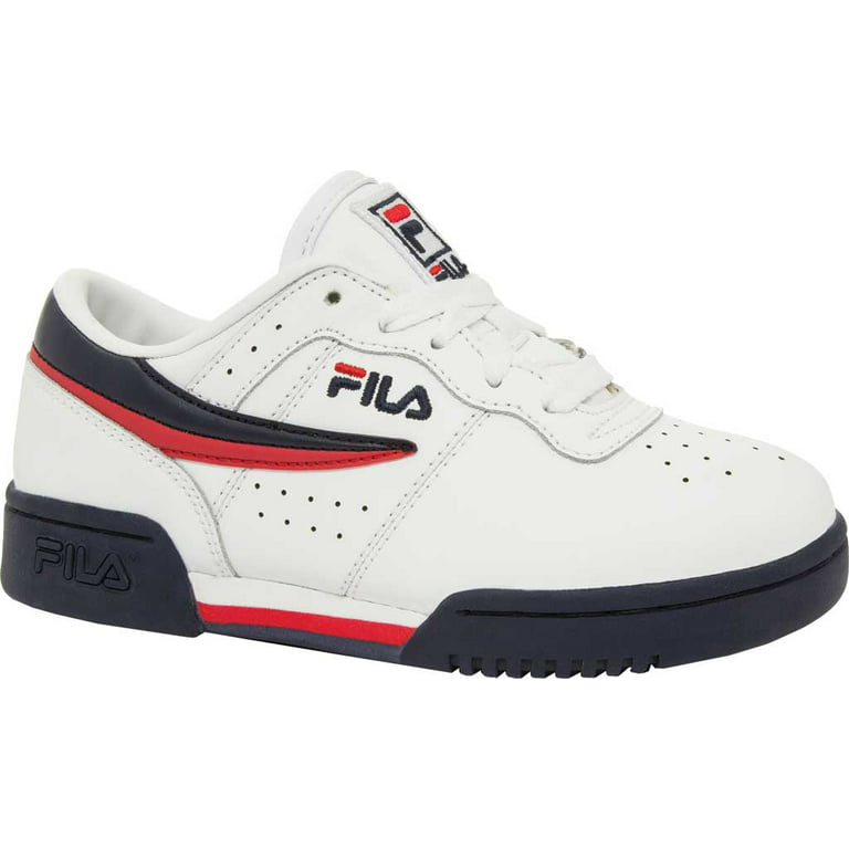 Children's Fila Original Fitness Sneaker White/Navy/Red 3 -