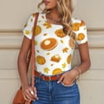 thumbnail image 6 of Pofeuu Pumpkin Maple Leaves Print Short Sleeve Body Suits Women Round Neck Bodysuits for Women Onesie Adult Set Body Suit-XX-Large, 6 of 7
