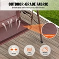 thumbnail image 5 of Brown Patio Swing Chair with Canopy, 3-Seater Alloy Steel Outdoor Swing for Backyard, 5 of 11
