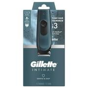 Gillette Intimate i3 Mens Pubic Hair Electric Trimmer for Men, Waterproof, Blue
