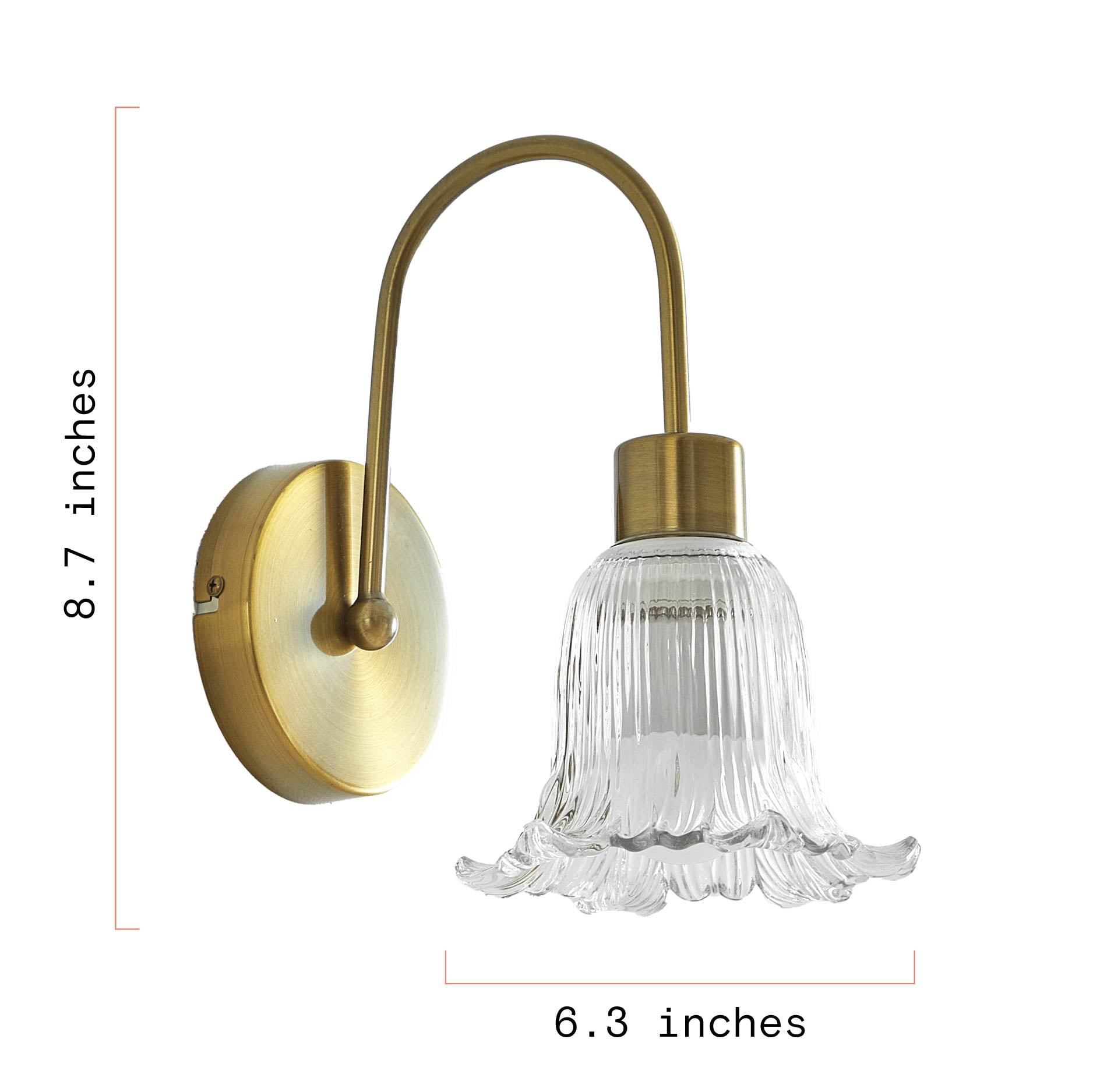 Beautiful Clear Flower Petal LED Rechargeable Wall Sconce by Drew Barrymore