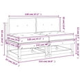 thumbnail image 4 of vidaXL Middle Sofas with Cushions 2 pcs White Solid Wood Pine, 4 of 5