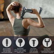 Cshidworld 3-in-1 Massage Gun with Extension Handle Holder, Deep Tissue Massager Gun , Professional Percussion Muscle Massage Gun for Athletes, LED Display Portable Electric Sport Massager