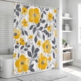 thumbnail image 6 of Xipuska Yellow Grey Spring Floral Shower Curtain - Water Repellent Fabric Shower Curtains Washable, Summer Botanical Elegant Decorative Polyester Cloth Bathroom Curtains Modern Bath Decor 72"x72", 6 of 6
